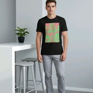 Fritz Black Graphic Tee for Men